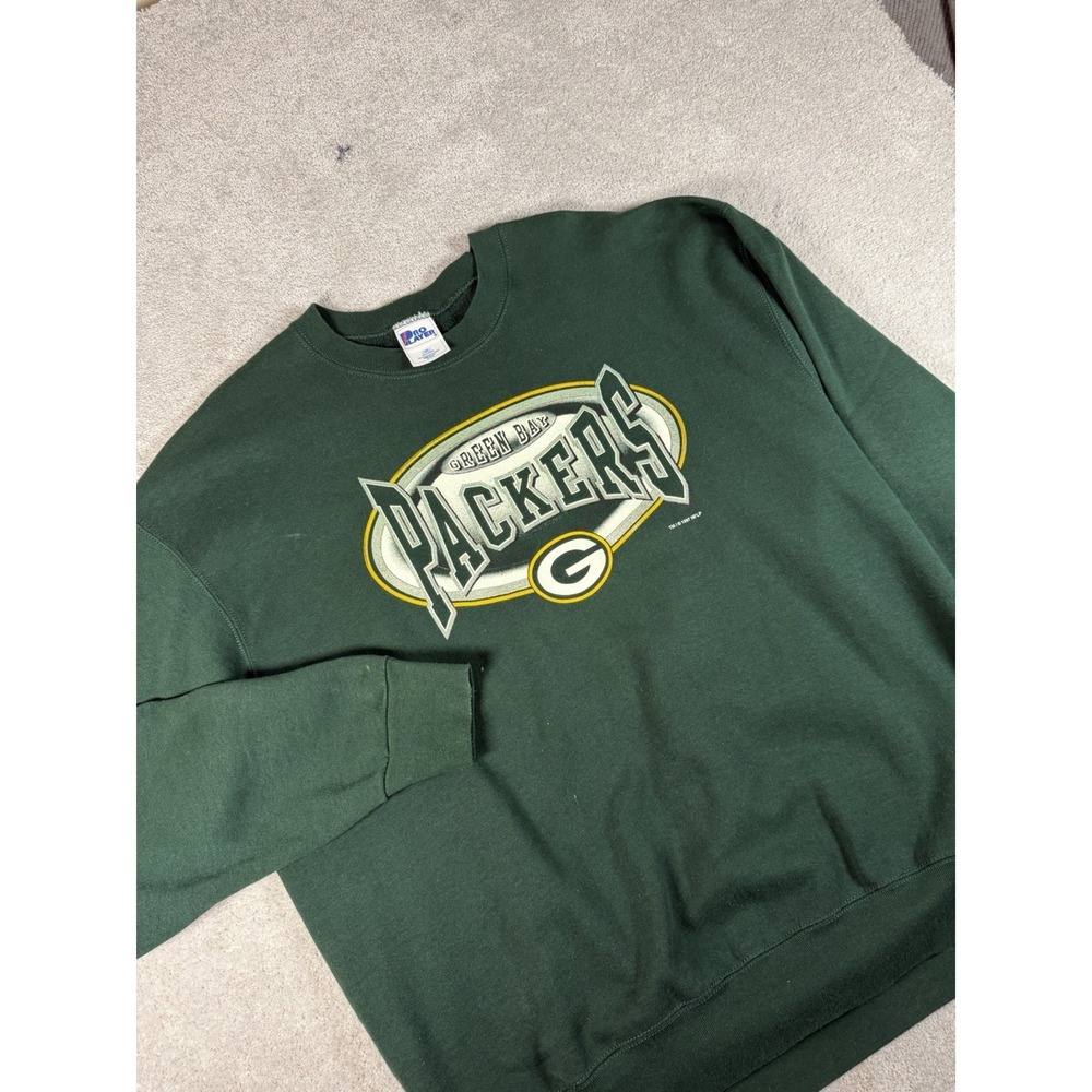 Vintage Green Bay Packers PRO Player Crewneck Sweatshirt XXL 90's NFL Made USA